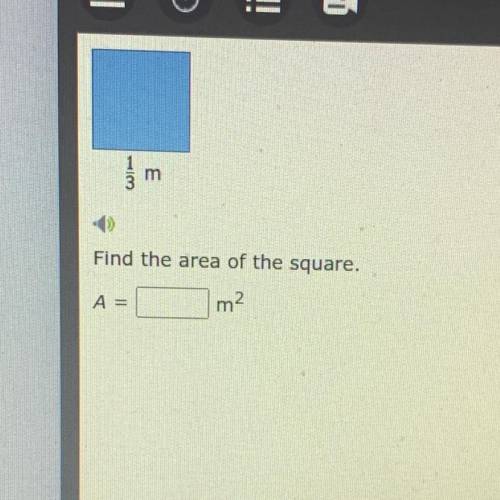 Find the area of the square.
A =
m4
2