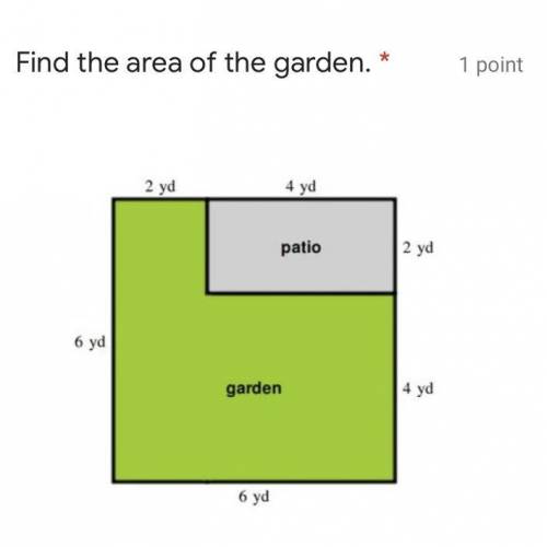 Find the area of the garden.