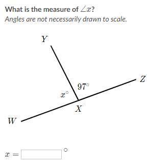 What is the measure of ∠x?