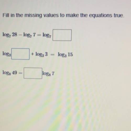 Find in the missing values to make the equations true.