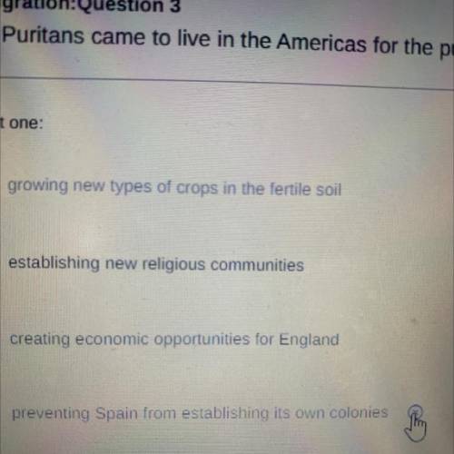 The Puritans came to live in the Americas for the purpose of-