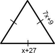 Determine the value of x in the figure.

Question 16 options:
A) 
x = 3
B) 
x = 4.5
C) 
x = 6
D)