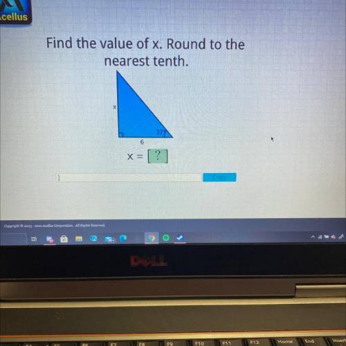 Find the value of x. Round to the
nearest tenth.
X
379
6
Enter