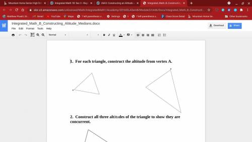 What do i do here Constructing an Altitude and Median of a Triangle