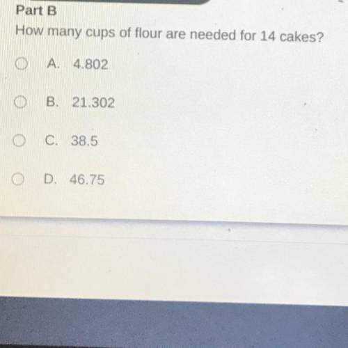The table shows the number of cups of flour, f, that a bakery needs for the number of pound cakes t