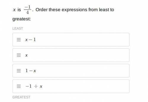 Order these expressions from least to greatest (look at the attached picture)