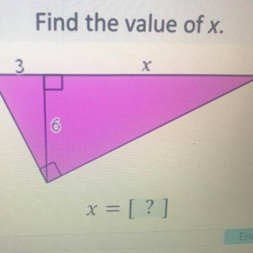 Find the value of x.
3
X
x = [?]
