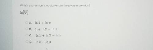 Which expression is equivalent to the given expression? ​