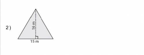 Solve for the area of the triangle in each of the following problems.