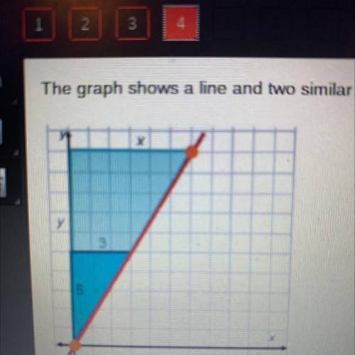 HURRY QUIZZZ WILL MARK BRAINLIEST

The graph shows a line and two similar triangles. What is t