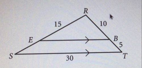 Solve for the lengths of RS and EB.