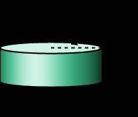 The volume of this cylinder is 13,611.9 cubic inches. What is the radius?

Use ​ ≈ 3.14 and round