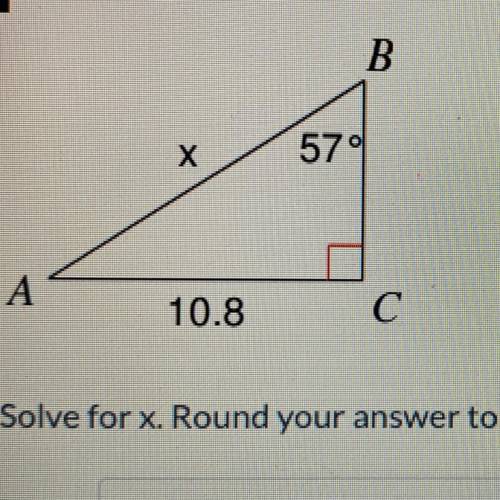 Solve for x. round your answer to the nearest tenth
