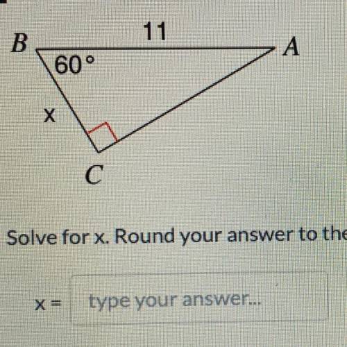 Solve for x round to your nearest tenth