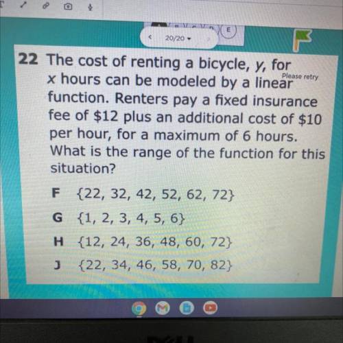 The cost of renting a bicycle, y, for

x hours can be modeled by a linear
function. Renters pay a