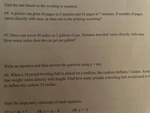Giving brainliest! I need 4,5, and 6. If you can only do some that’s ok