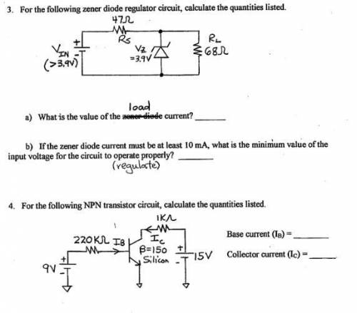 (Electrical Circuits Mathematics) Can someone help with the equations used to solve problems 3-4?