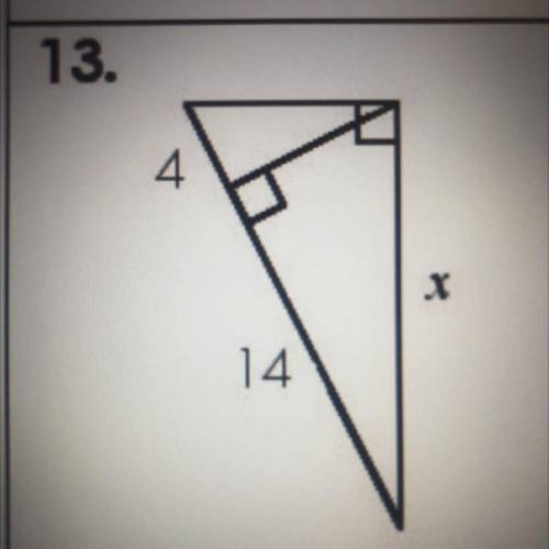 Solve for x geometric means