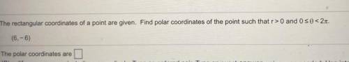 The rectangular coordinates of a point are given. Find polar coordinates of the point such that r&g