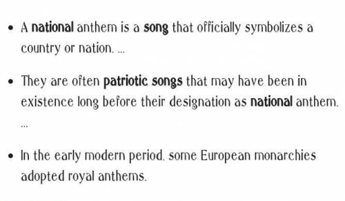 Many nationalistic songs can be classified as