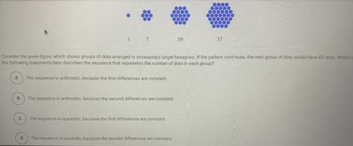 Consider the given figure, which shows groups of dots arranged in increasingly larger hexagons. If