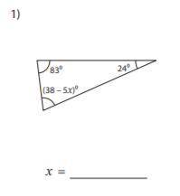 Solve for x! , Please answer!!

If you can please show the explanation <3 
Have a good day!