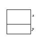 Suppose you cut a square into two rectangles as shown below. Write an expression for the area of th