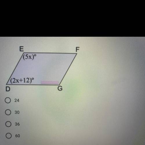 Find the measure of angle F