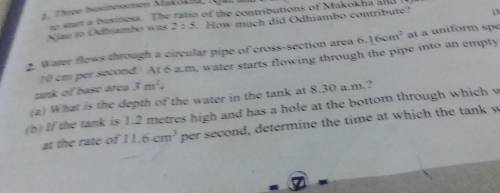 What is the depth of the water in the tank at 8:30am?​