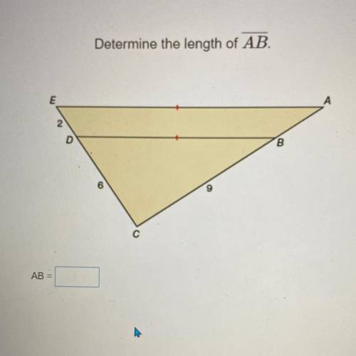 Determine the length of AB.
*HELP* GEOMETRY