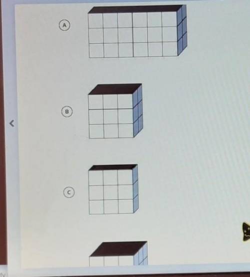 The figure's shown can be packed with centimeter cubes.

select the figure that can be packed with