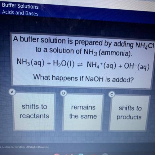 SOMEONE PLS HELP WILL GIVE BRAINLIEST

A buffer solution is prepared by adding NHACI
to a solution