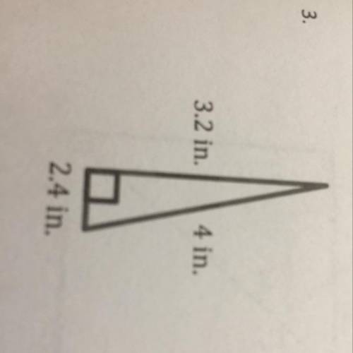 What is the area of the right angle