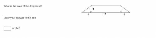 What is the area of this trapezoid?
Enter your answer in the box.