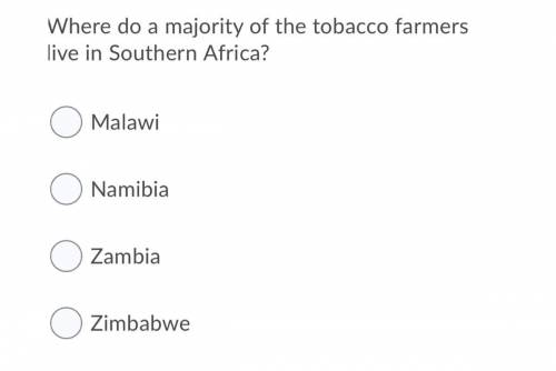 Where do a majority of the tobacco farmers live in Southern Africa?