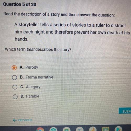 Which term best describes the story