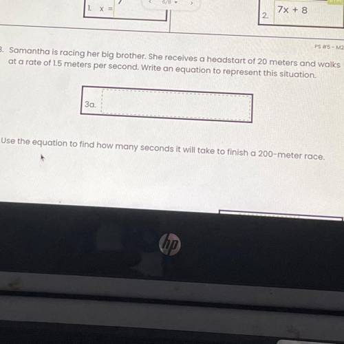GUYS HELP PLS WHAT IS AN EQUATION FOR THIS PROBLEM