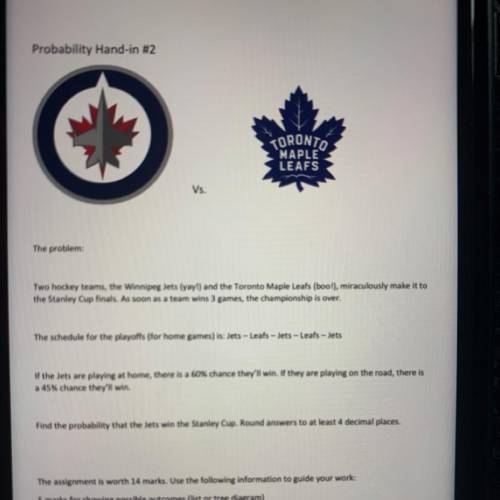 Two hockey teams, the Winnipeg Jets (yay!) and the Toronto Maple Leafs (boo!), miraculously make it
