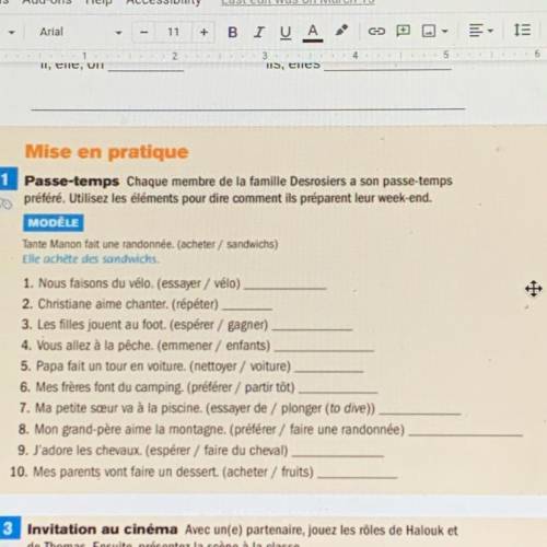Help me with french work!