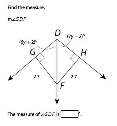 Find the measure. m∠GDF