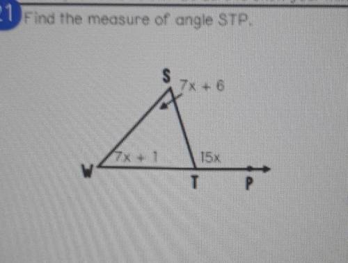 Find the measure of angle STP.Pleasee help!!​
