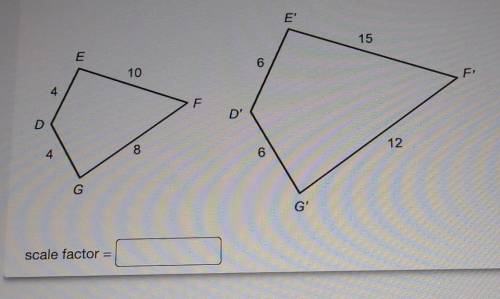 please help :-( !! What is the scale factor of the dilation shown? Round your answer to 2 decimal p