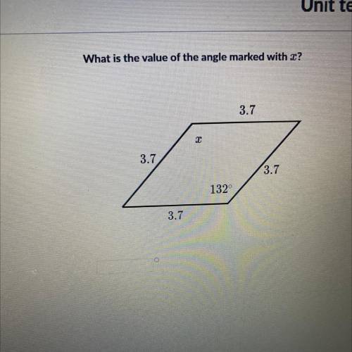What is the value of the angle marked with x?