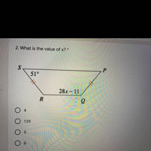 2. What is the value of x?