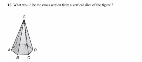 HELPPPP
Whats the cross section from a vertical slice of the figure?