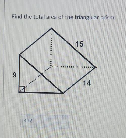 Find the total area of a triangular prism​