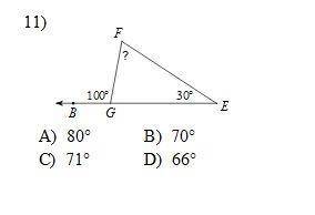 PLEASE HELP 
What is the value of the missing angle?