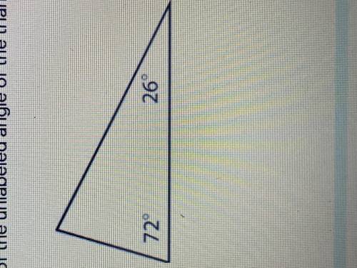 What is the measure of the unstable Angle of the triangle below?

Options:
A- 90
B- 82
C- 98