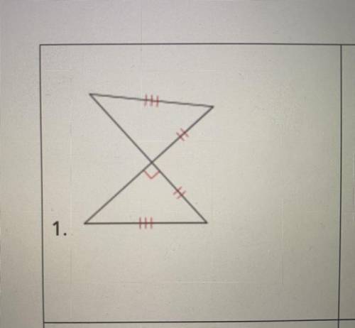 State the congruence shortcut method that proves the following angle pairs are congruent !! Please