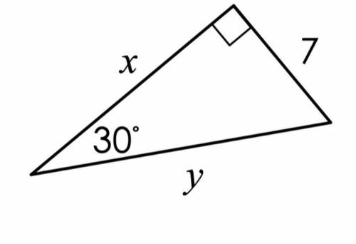 Special triangles : find the value of each variable